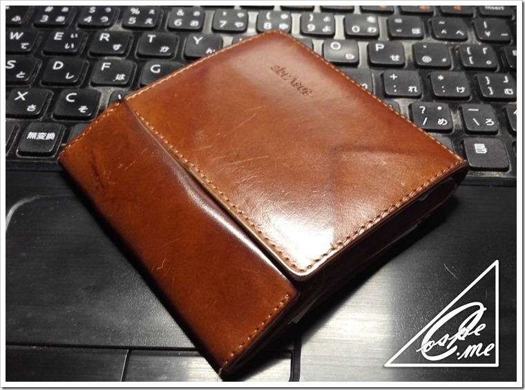 abrAsus薄い財布ブッテーロ、2年のエイジングと使用感