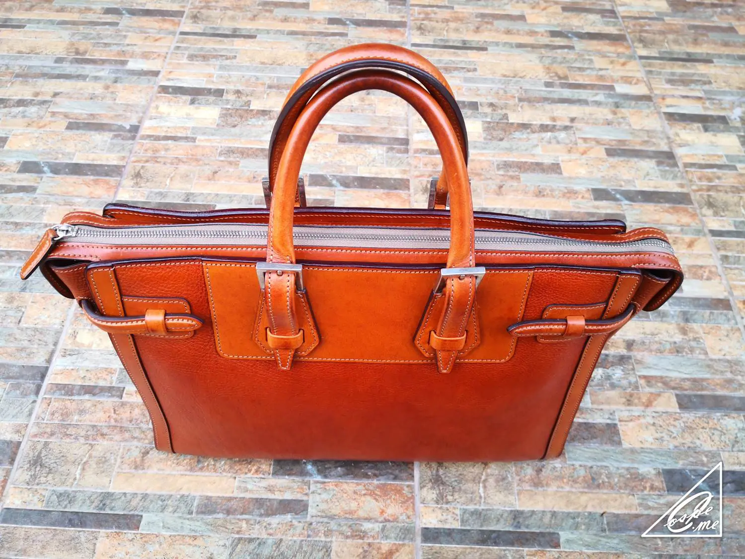 万双 シモーネ 天ファスナー ビジネスバッグ 2way オイルドレザー